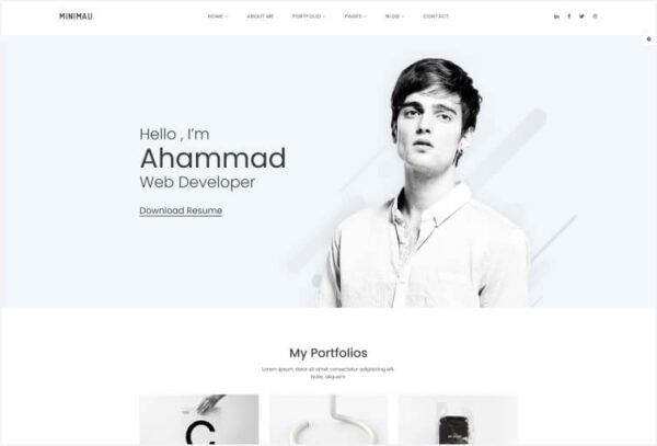 portfolio website design for web developer